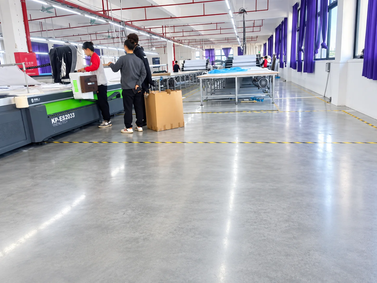 JGKIT sportswear production floor