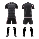 2591 Black Blank Soccer Jersey