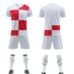 419 White Red Blank Soccer Jersey