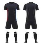 2502 Black Blank Soccer Jersey