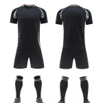 2562 Black Blank Soccer Jersey