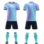 2563 Purple Blue Blank Soccer Jersey