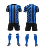 2571 Blue Black Blank Soccer Jersey