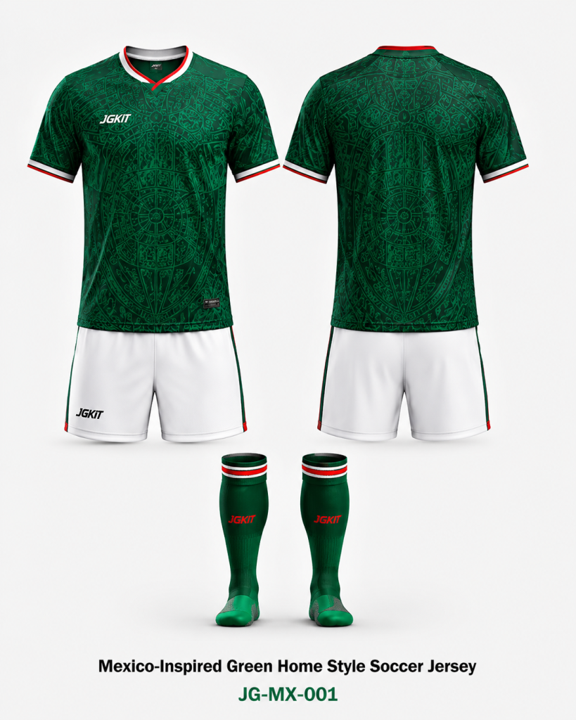Mexico-Inspired Green Home Style Soccer Jersey