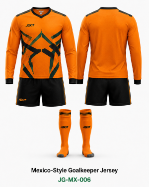 Mexico-style orange goalkeeper jersey by JGKIT