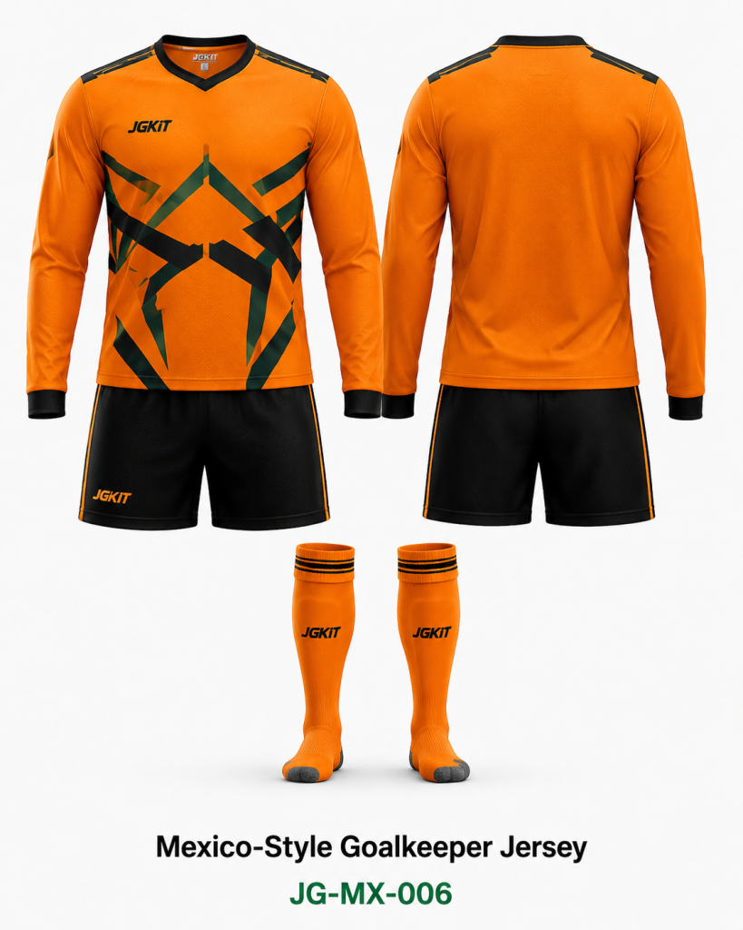 Mexico-Style Orange Goalkeeper Jersey