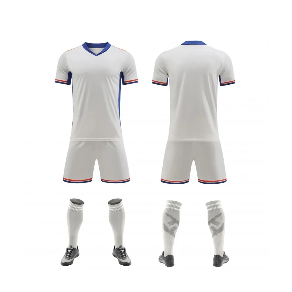 2537 White Blank Soccer Jersey