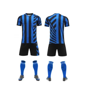2571 Blue Black Blank Soccer Jersey