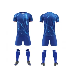 2536 Blue Blank Soccer Jersey