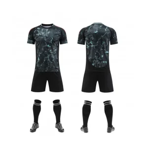 2532 Black Blank Soccer Jersey