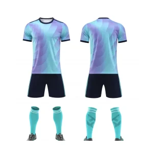 2563 Purple Blue Blank Soccer Jersey