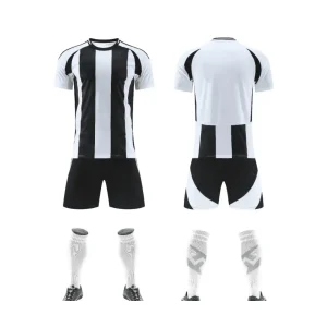 2556 Black white Blank Soccer Jersey