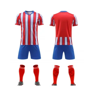 2541 White Red Blank Soccer Jersey