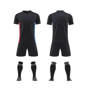2502 Black Blank Soccer Jersey