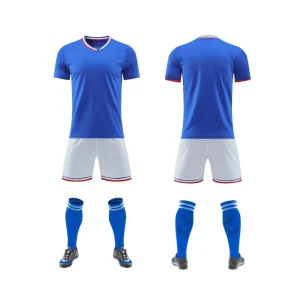 407 Blue Blank Soccer Jersey