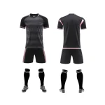 2591 Black Blank Soccer Jersey