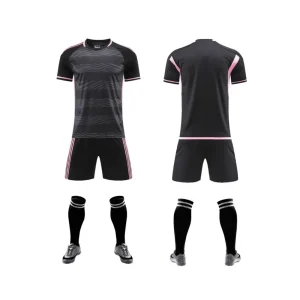2591 Black Blank Soccer Jersey