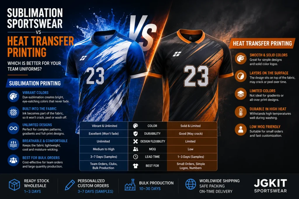 Sublimation Sportswear vs Heat Transfer Printing