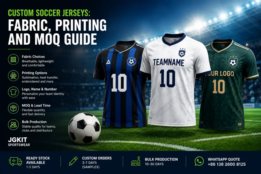 Custom Soccer Jerseys: Fabric, Printing and MOQ Guide