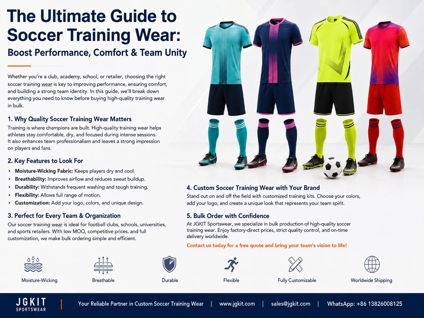 Soccer training wear buying guide for teams and wholesale buyers