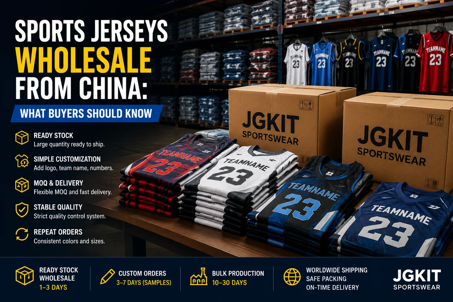 Sports jerseys wholesale from China ready stock and bulk production