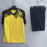 Yellow and Black Gradient Blank Soccer Kit with Matching Shorts – Style 4478075