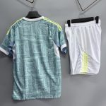 Light Aqua Pattern Blank Soccer Kit with White Shorts – Style 4478081