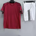 Red Blank Soccer Kit with White Shorts and Black Trim – Style 4478077