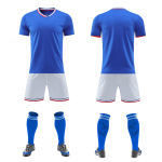 Royal Blue and White Blank Soccer Jersey Set – Style 4478107