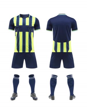 Black Blank Soccer Jersey Set for Team Customization - Style 4478120