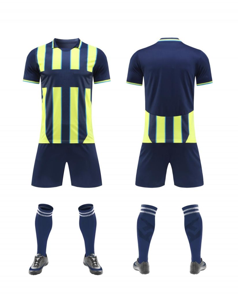 Black Blank Soccer Jersey Set for Team Customization – Style 4478120