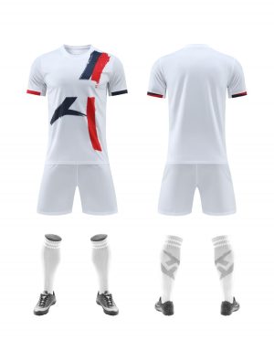 White Blank Soccer Jersey Set for Team Customization - Style 4478118