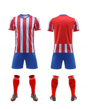 Red Blank Soccer Jersey Set for Team Customization - Style 4478117