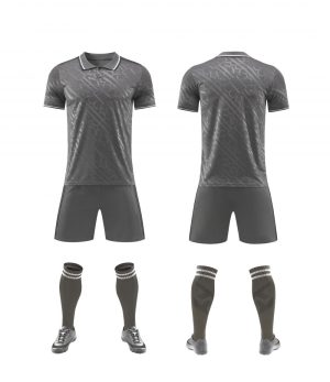 Gray Blank Soccer Jersey Set for Team Customization - Style 4478115