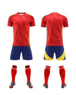 Red Blank Soccer Jersey Set for Team Customization - Style 4478114