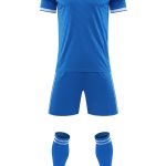 Royal Blue Blank Soccer Kit with White Collar Trim – Style 4478073