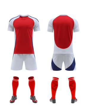 Red Blank Soccer Jersey Set for Team Customization - Style 4478121