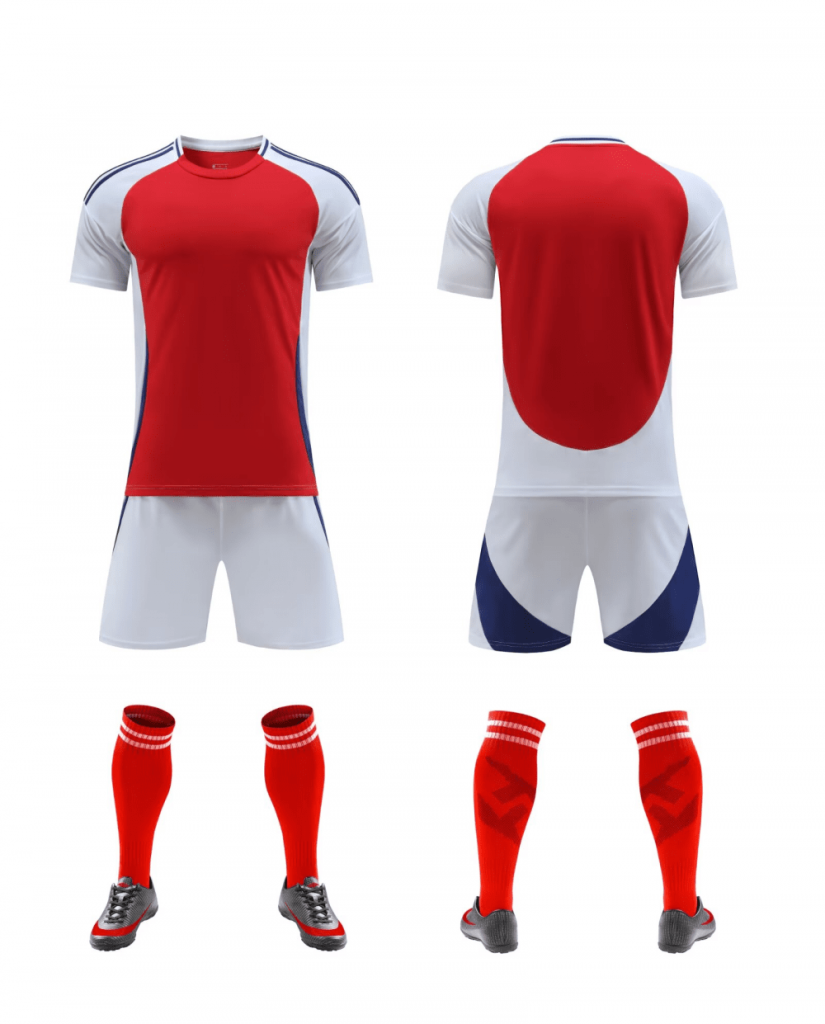 Red Blank Soccer Jersey Set for Team Customization – Style 4478121