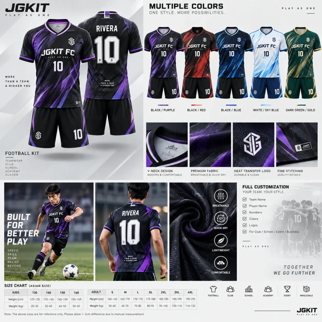 Velocity Slash Multicolor Custom Soccer Kit JG-DP-SC-015