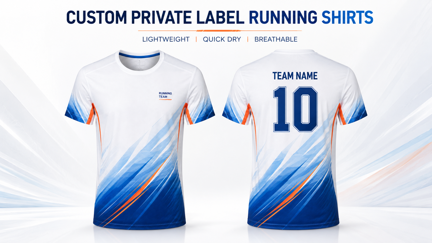 Custom running shirt colors artwork logo and team design options