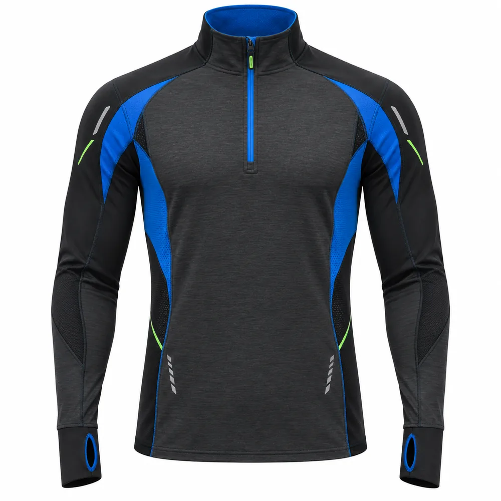 Custom Half-Zip Running Top – Private Label OEM Performance Training Pullover Manufacturer
