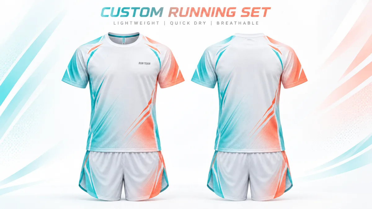 Custom running shirt and shorts set overview