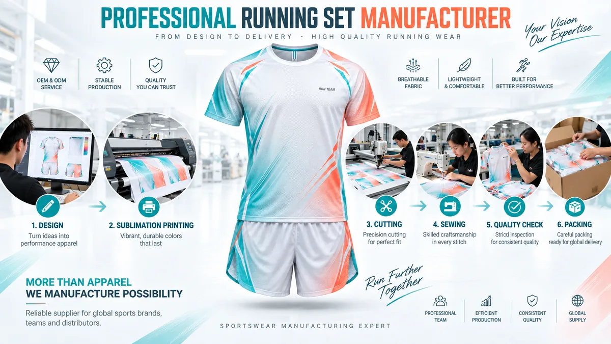 OEM running set manufacturing process from design to packing